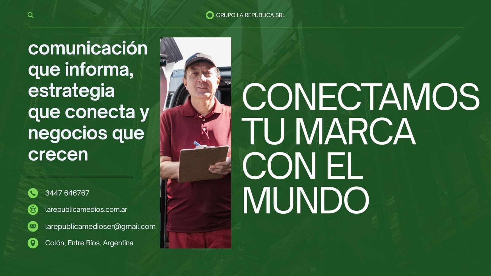 Datos de contacto de Grupo República S.R.L. — conectamos tu marca con el mundo